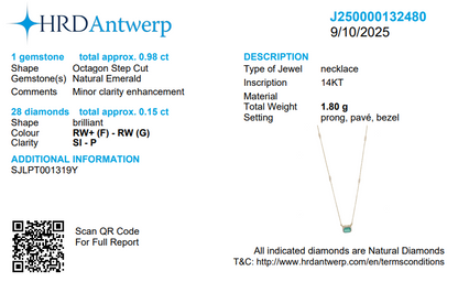 Emerald Cut Pendant Necklace