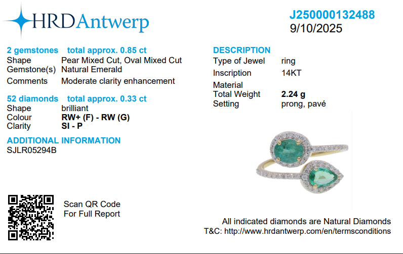 Bypass Emerald Ring