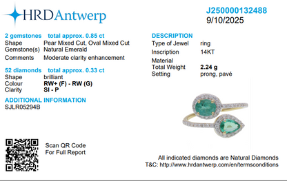Bypass Emerald Ring