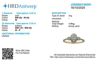 Oval Halo Diamond Ring