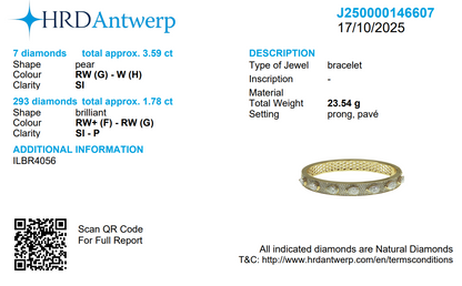 Teardrop Diamond Bangle Bracelet