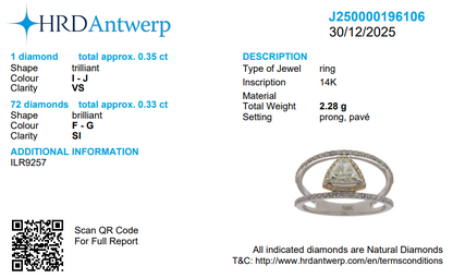 Trillion Cut Diamond Solitaire Ring