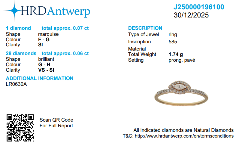 Marquise Natural Diamond Proposal Ring