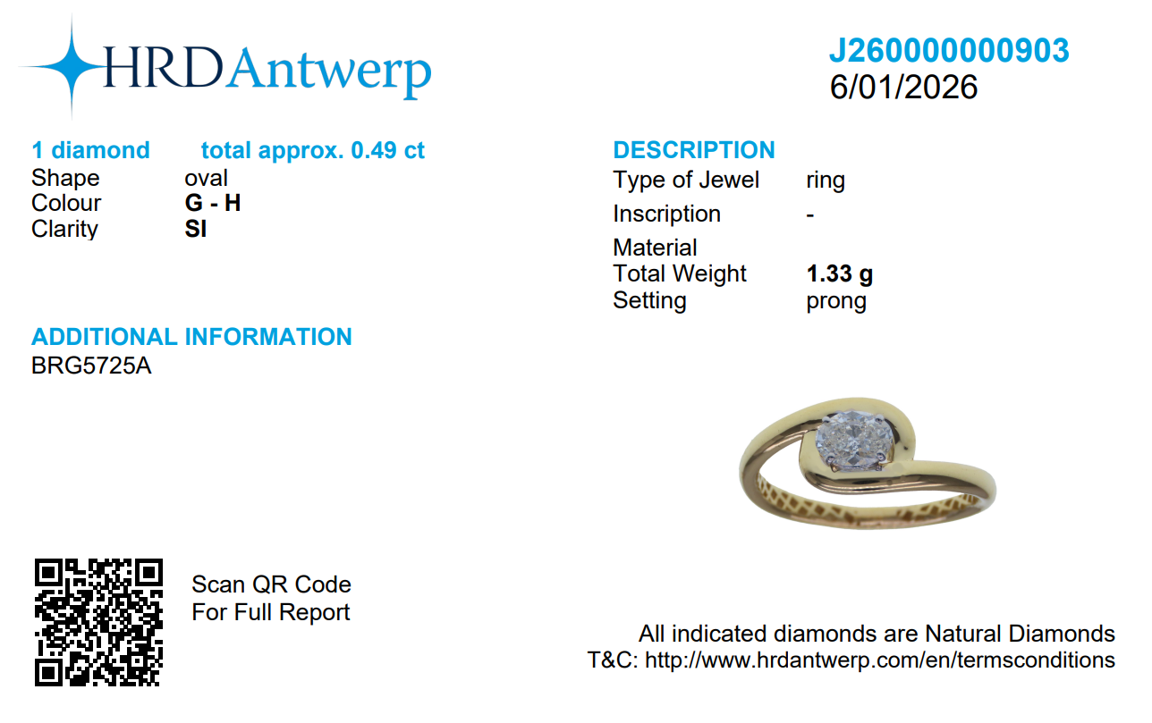 Bypass Solitaire Diamond Ring