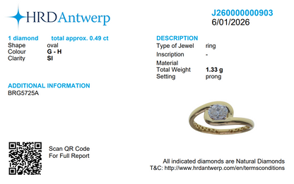Bypass Solitaire Diamond Ring