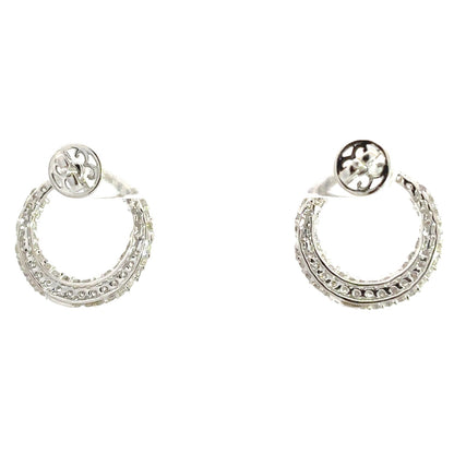 Circle Diamond Hoop Earrings