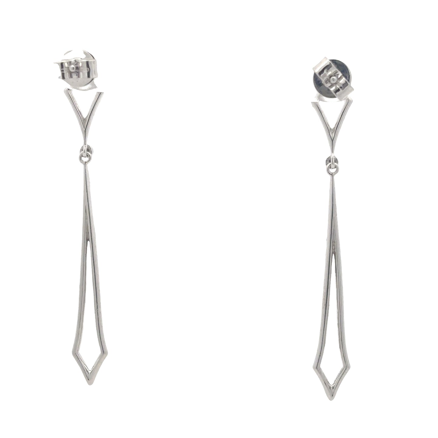 Geometric Drop Natural Diamond Earrings