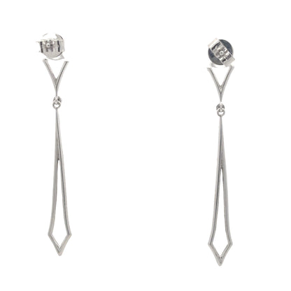 Geometric Drop Natural Diamond Earrings