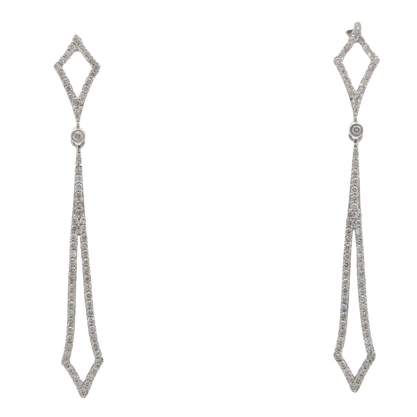 Geometric Drop Natural Diamond Earrings