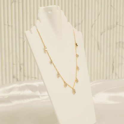 Diamond Station Charm Necklace