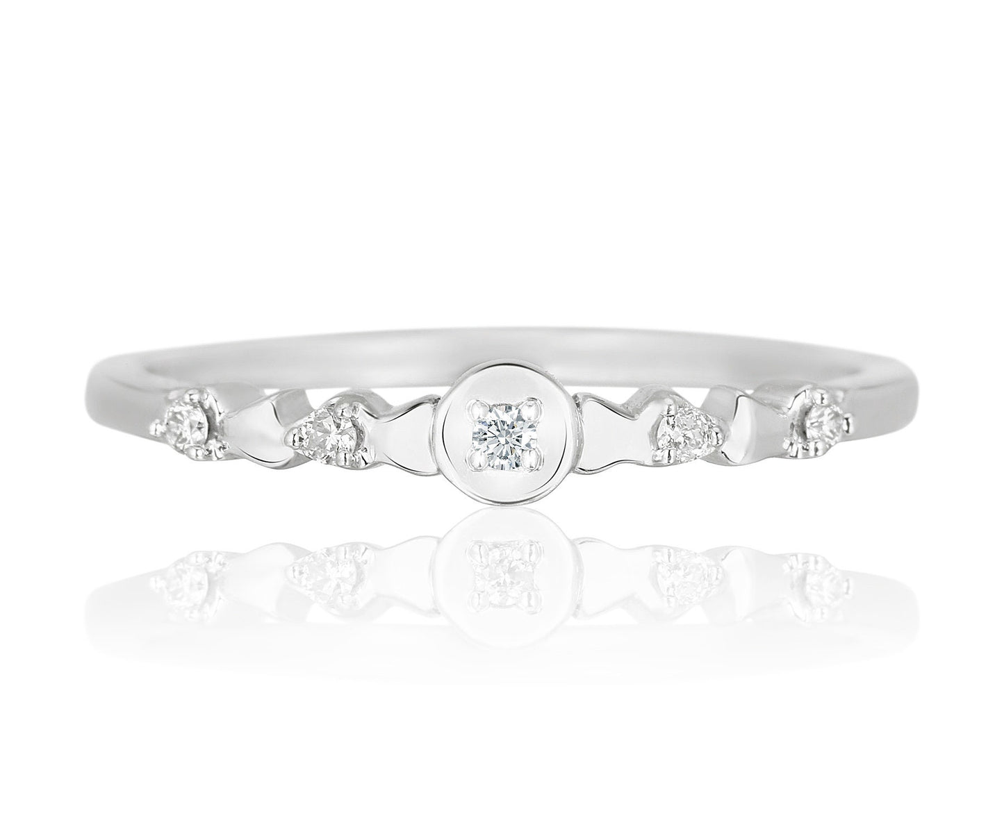 Dainty Diamond Minimalist Ring