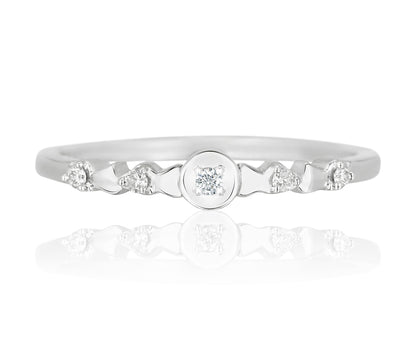 Dainty Diamond Minimalist Ring