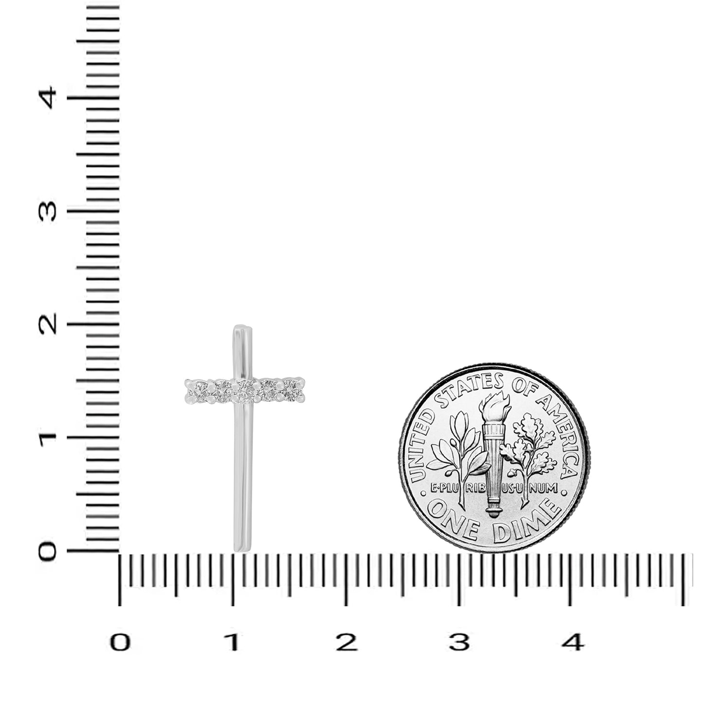 Natural Diamond Cross Faith Pendant