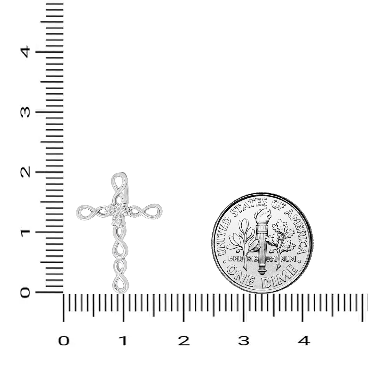 Infinity Loop Diamond Cross Pendant