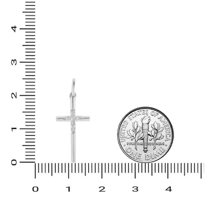 Cross Natural Diamond Baptism Pendant