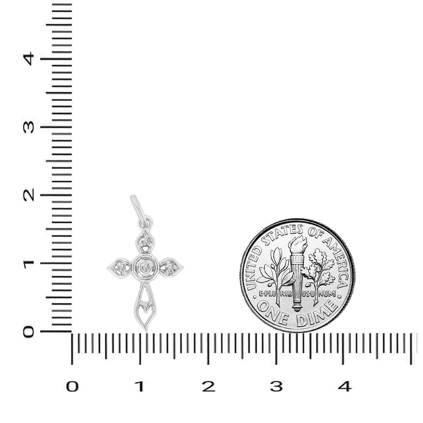 Floral Diamond Cross Pendant