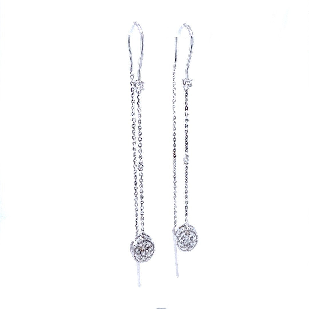 Dangling Thread Natural Diamond Earrings