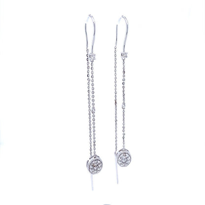 Dangling Thread Natural Diamond Earrings