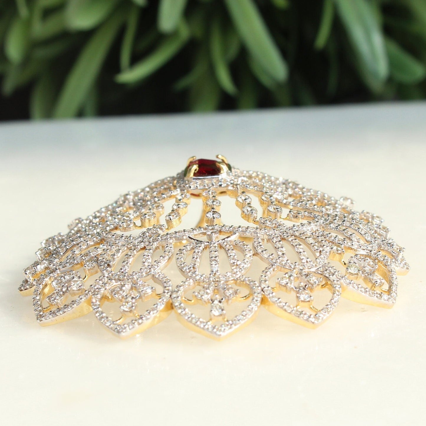 Changeable Centre Stone Diamonds Pendant Necklace