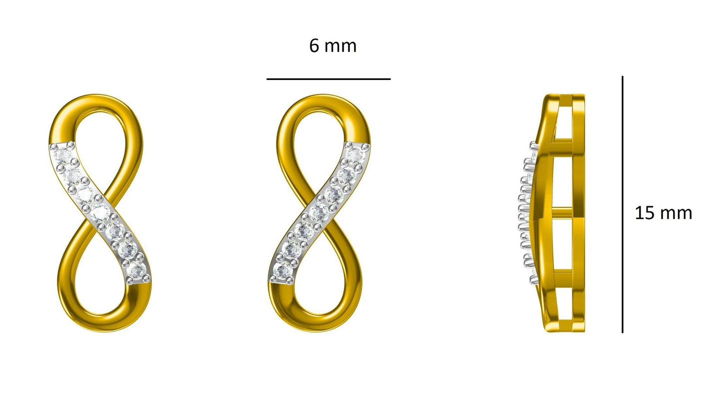 Infinity Stud Diamond Earrings