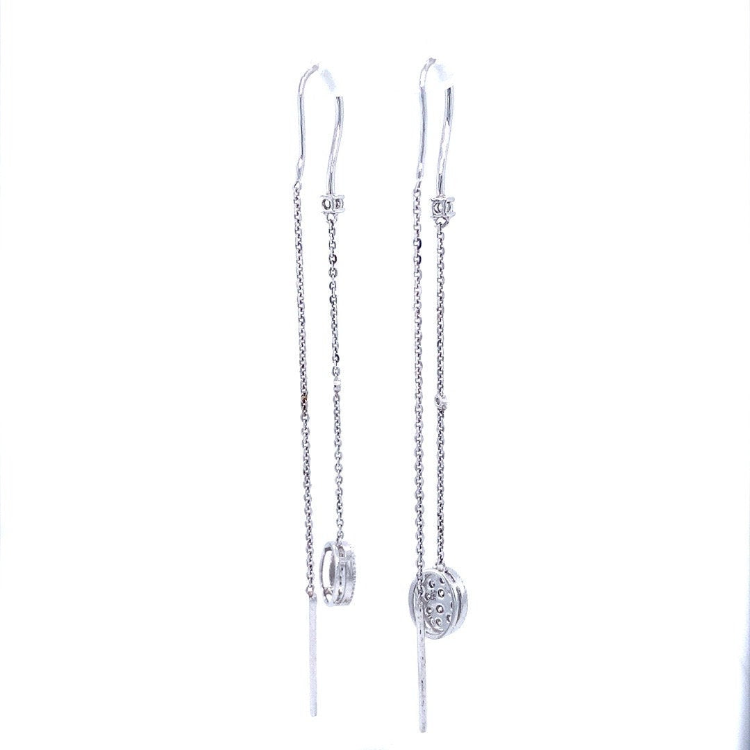 Dangling Thread Natural Diamond Earrings