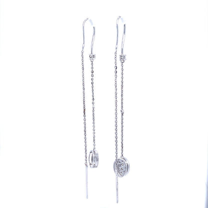 Dangling Thread Natural Diamond Earrings