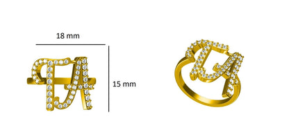 Personalized Double Initial Diamond Ring