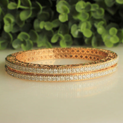 Filigree Diamond Bangle Bracelets