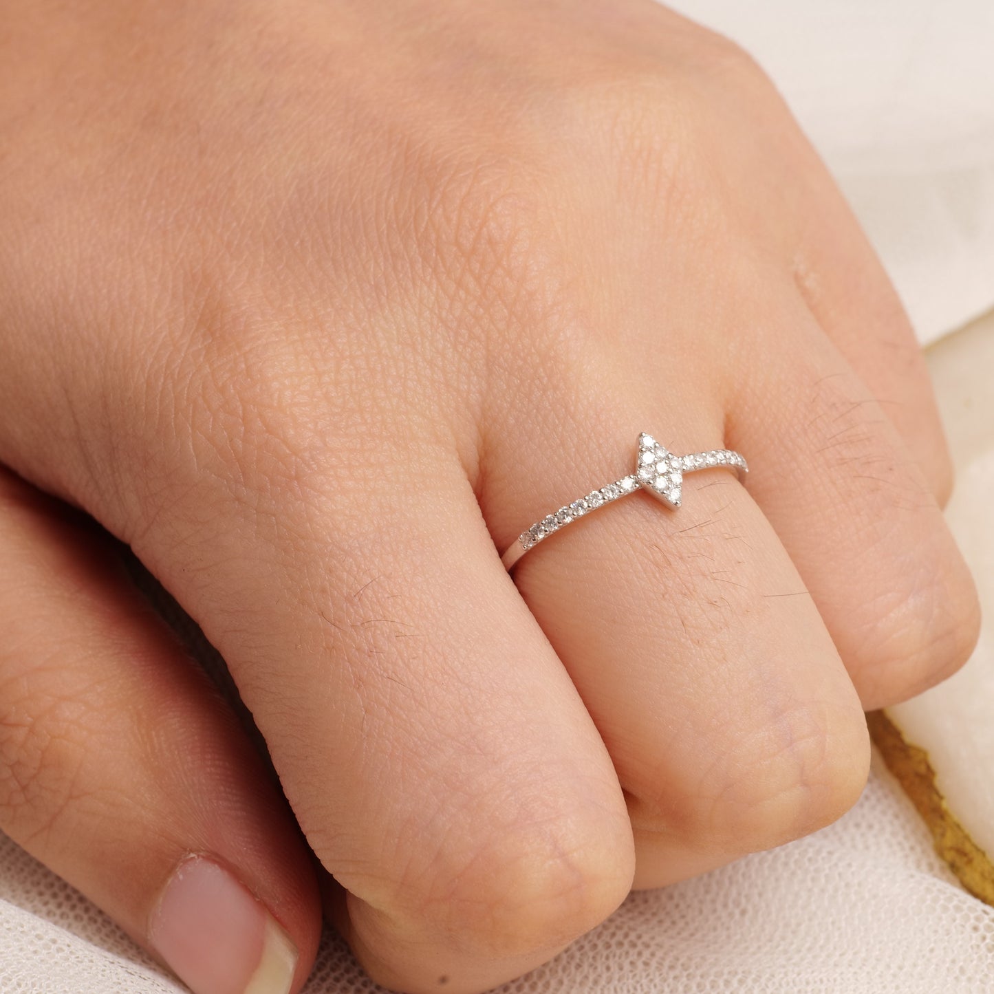 Rhombus Diamond Ring