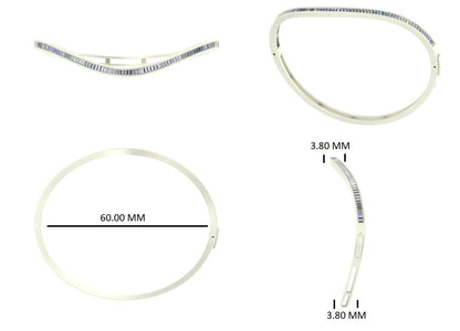 Baguette Natural Diamond Eternity Minimalistic Bracelet