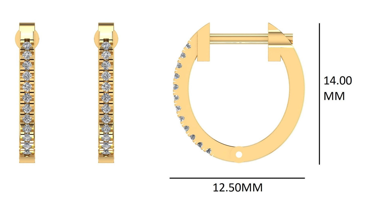 Small Diamond Plug Earrings