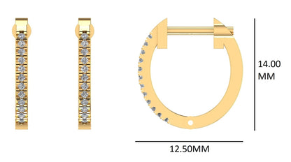 Small Diamond Plug Earrings