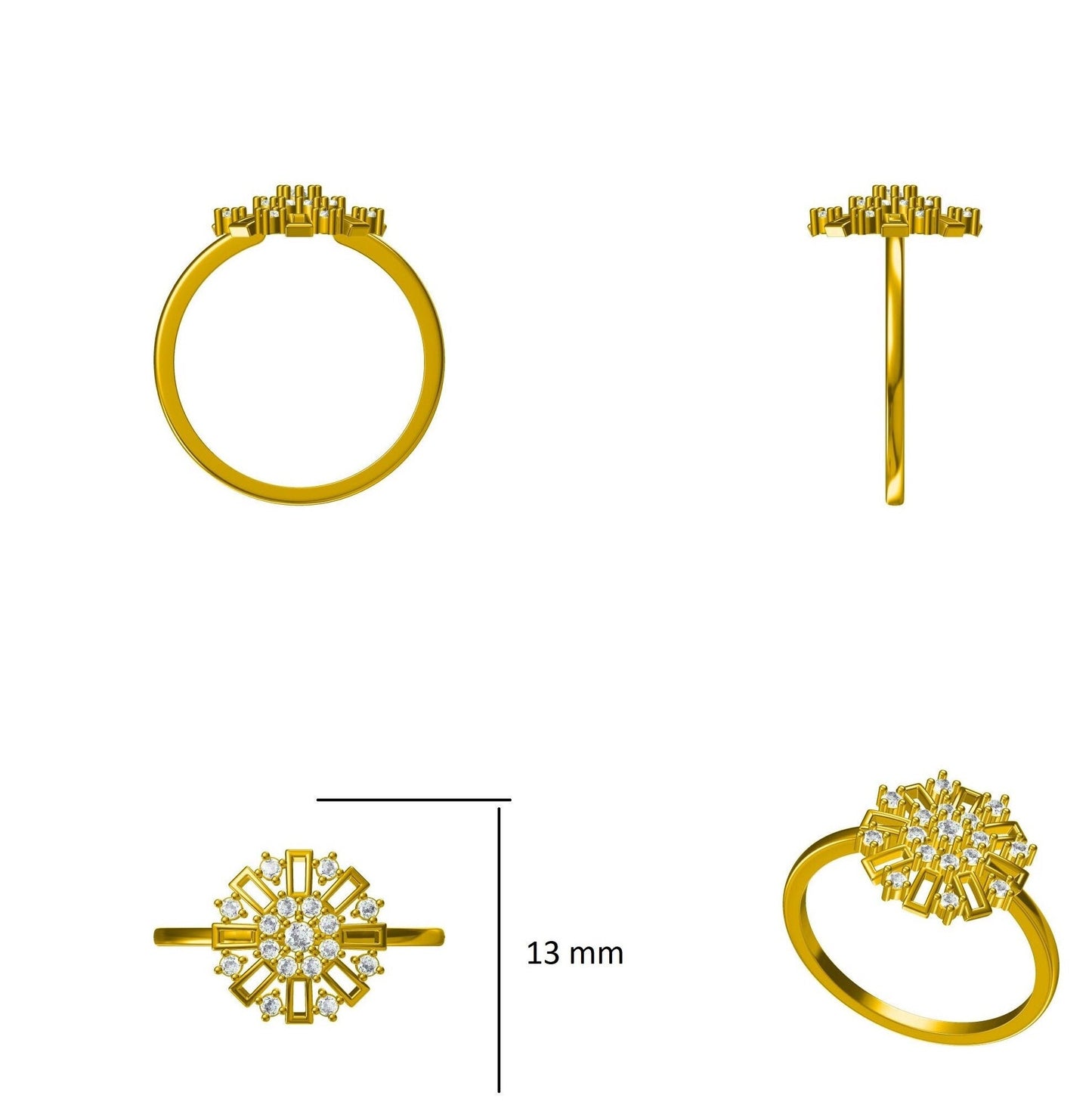 Flower Diamond Ring