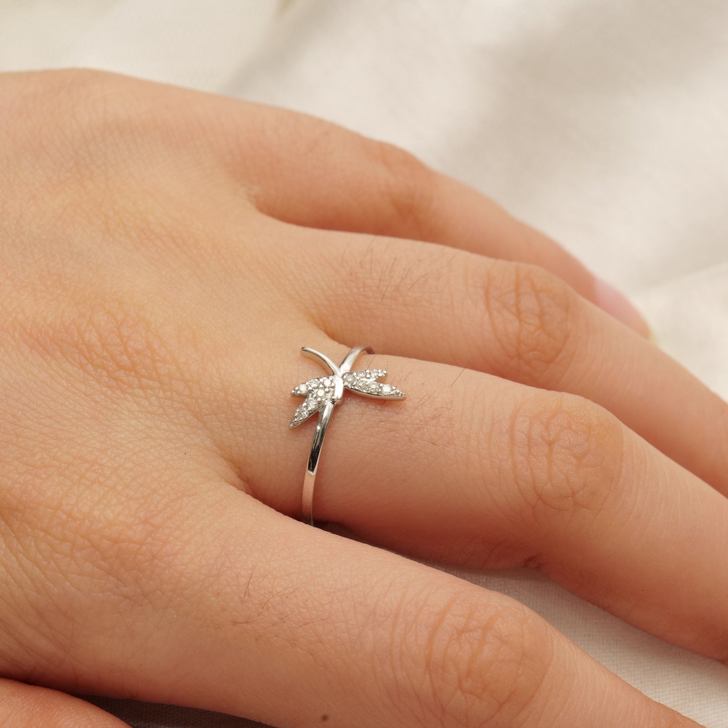 Dragonfly Diamond Ring