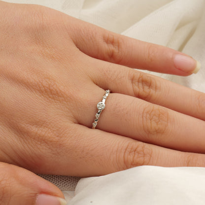 Dainty Diamond Minimalist Ring