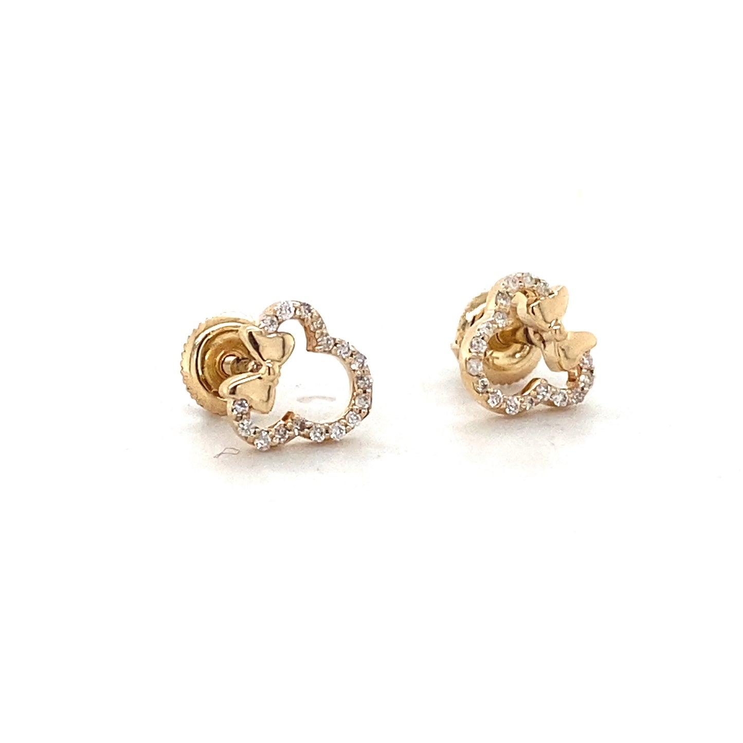 Kids Minnie Mouse Natural Diamond Earrings