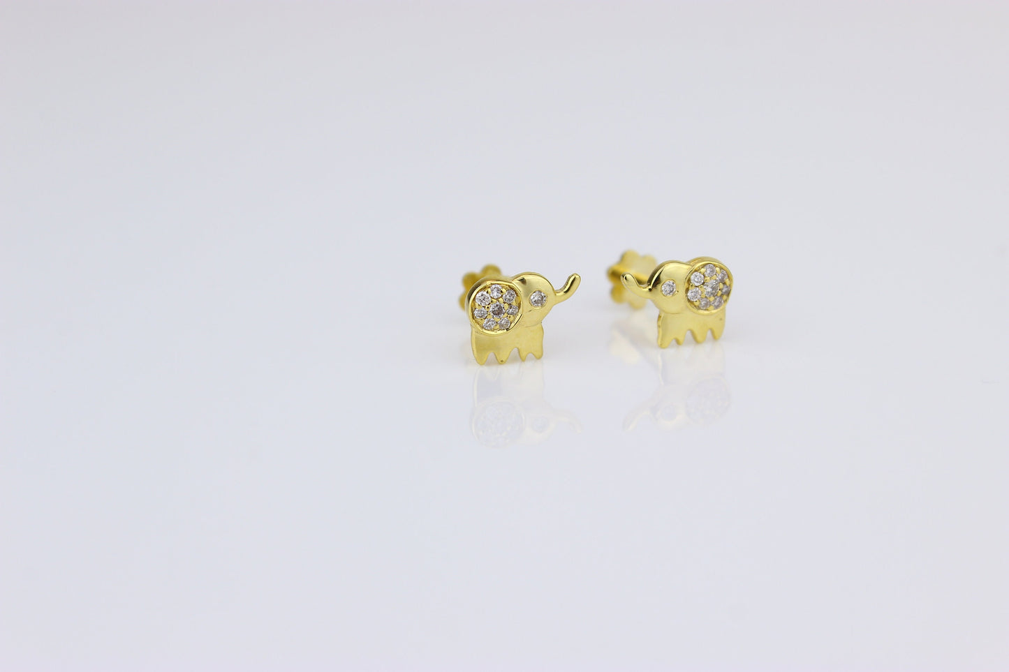 Kids Elephant Diamond Stud Earrings