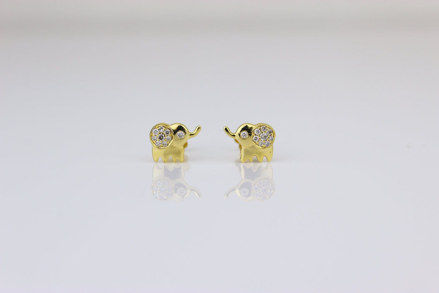 Kids Elephant Diamond Stud Earrings
