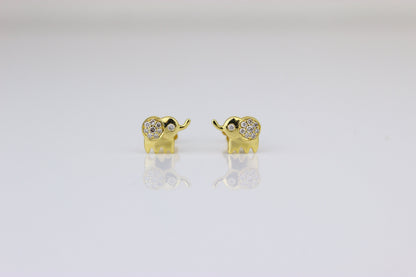 Kids Elephant Diamond Stud Earrings