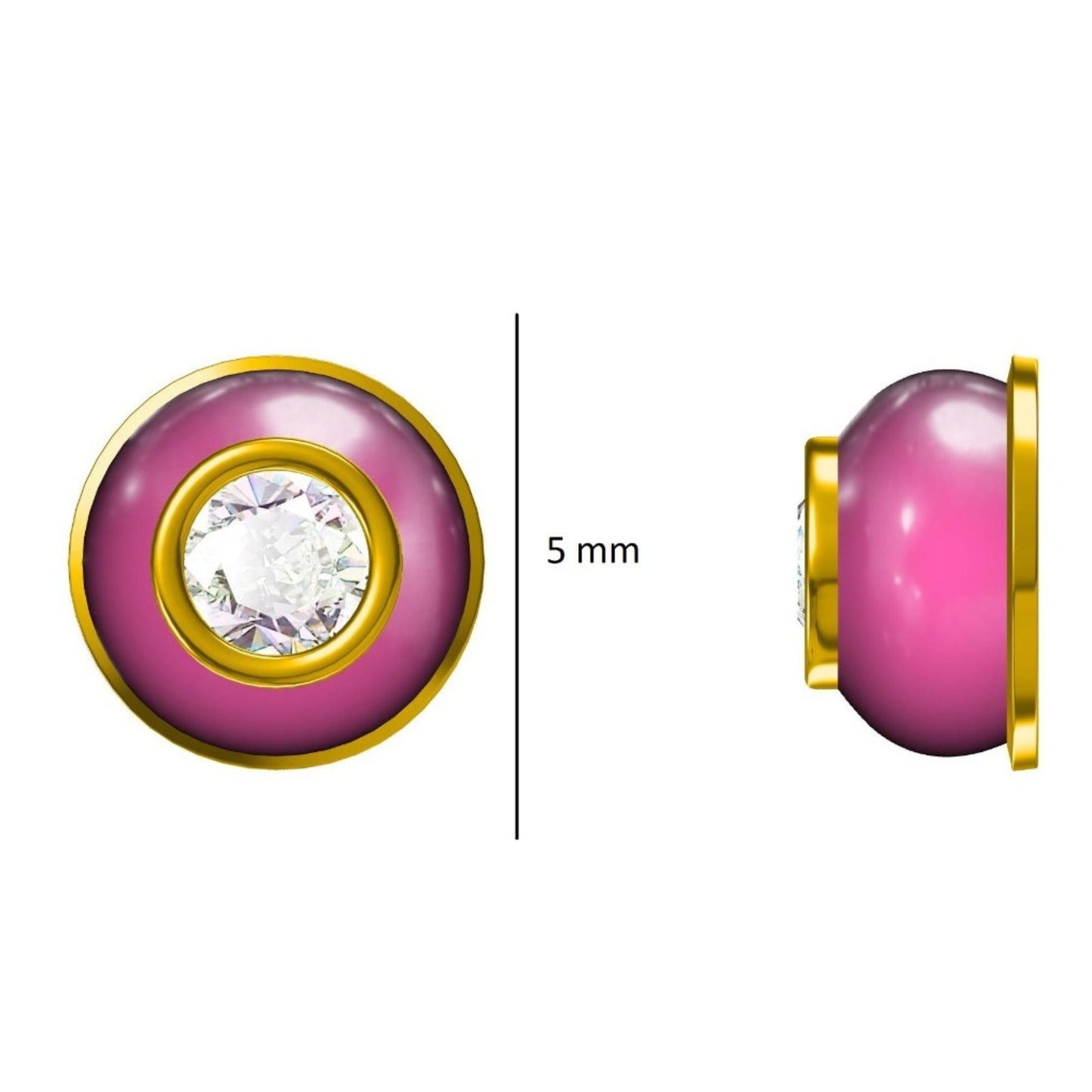 Kids Enameled Diamond Stud Earrings