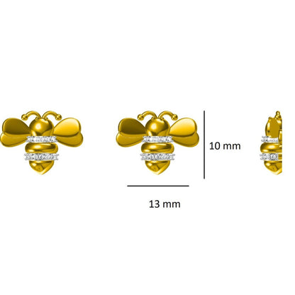 Kids Bumble Bee Diamond Stud Earrings