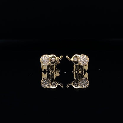 Kids Elephant Diamond Stud Earrings