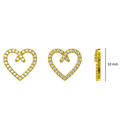 Kids Heart Design Diamond Stud Earrings