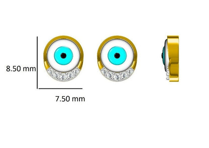 Kids' Evil Eye Diamond Stud Earrings
