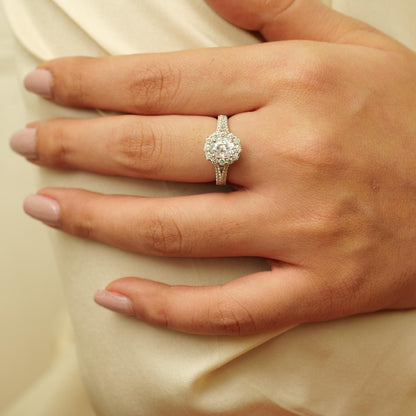 Oval Solitaire Diamond Ring