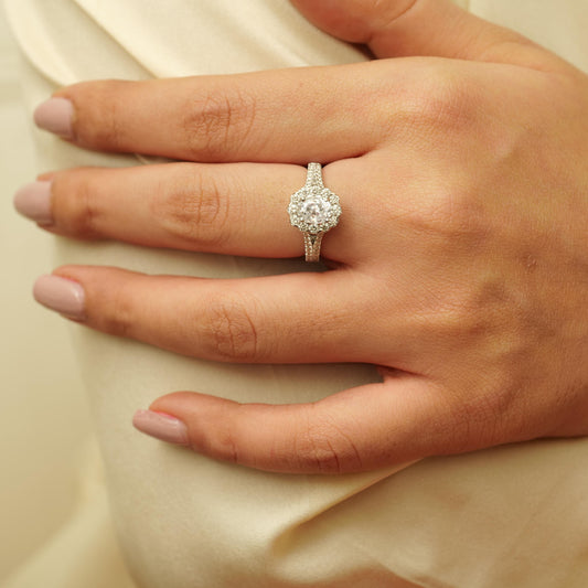 Oval Solitaire Diamond Ring