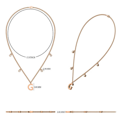 Personalized Initial Diamond Necklace