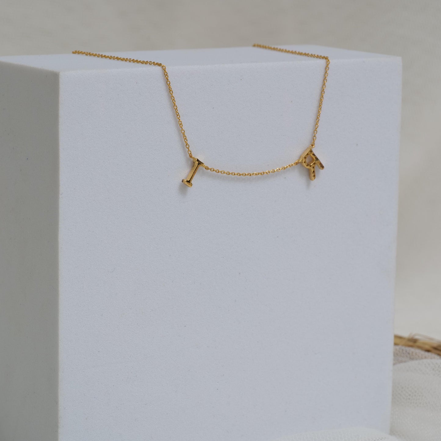 Personalized Initials Charm Diamond Necklace