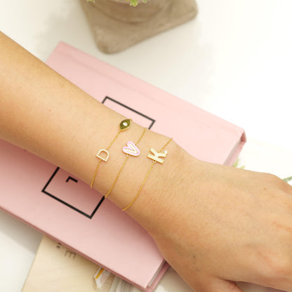 Personalized Initial Enamel Bracelet