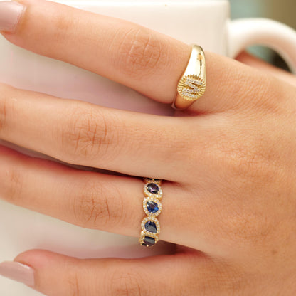 Personalized Medallion Initial Diamond Ring